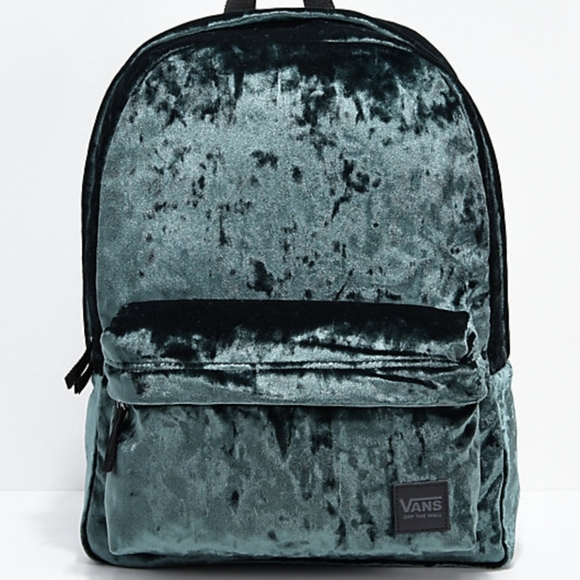 Vans Other - Vans Velvet Darkest Spruce Green Black Backpack
